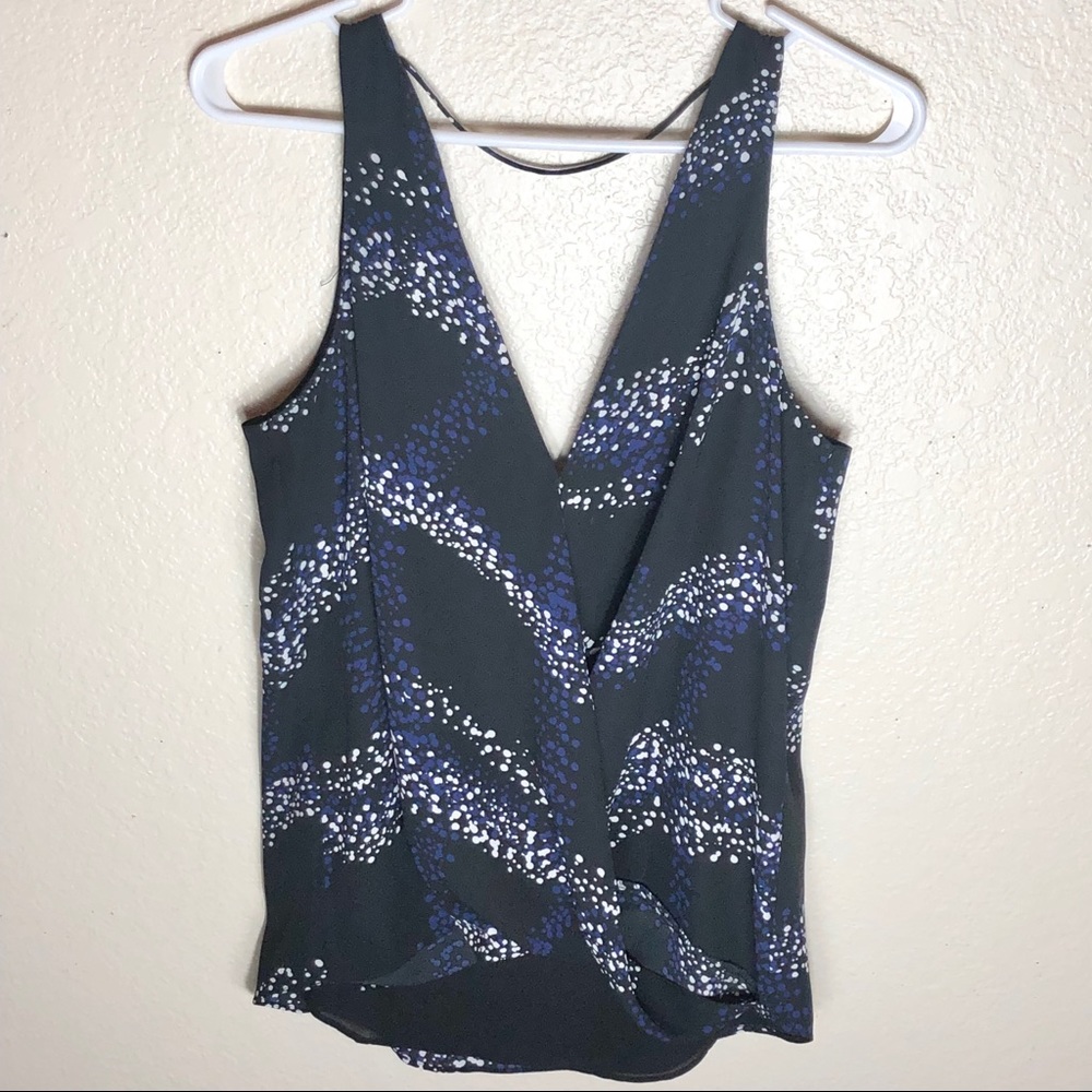 SANCTUARY black navy drapey back sleeveless blouse
